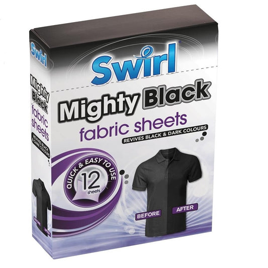 Mighty Black Fabric Sheets 12-Pack – Revive & Protect Dark Colors