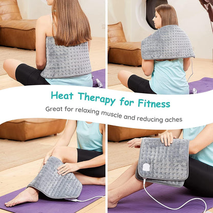 Electric Heat Therapy Pad with Auto Shut Off – Washable Hot Water Bottle Alternative