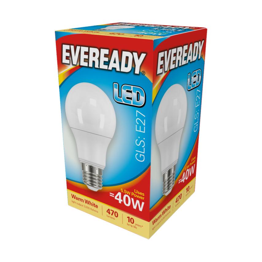 LED GLS E27 Lightbulb 4.9W (40W) Warm White – Energy Saving