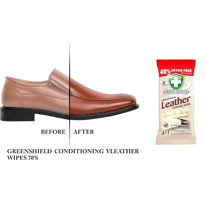 Leather Surface Wipes – 70 Pack, Conditioning & Cleaning for Furniture, Car & Shoes