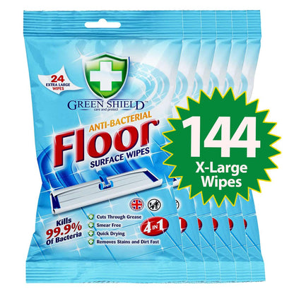 Anti-Bacterial Floor Wipes – 24 Extra-Large Pack, Household Cleaning