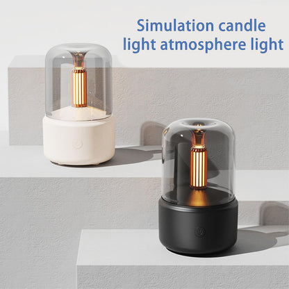 USB Candlelight Aroma Diffuser – 120ml Essential Oil Humidifier for Home, Office & Relaxation
