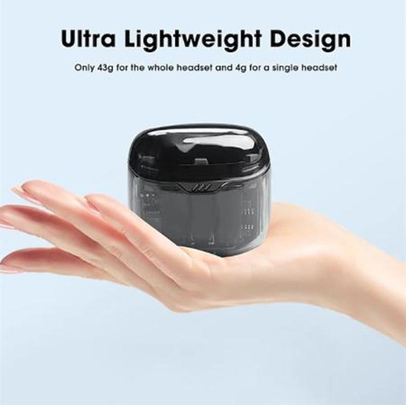 Naked Design TWS Earbuds – Bluetooth 5.3, Clear Case, Deep Bass, All-Day Comfort