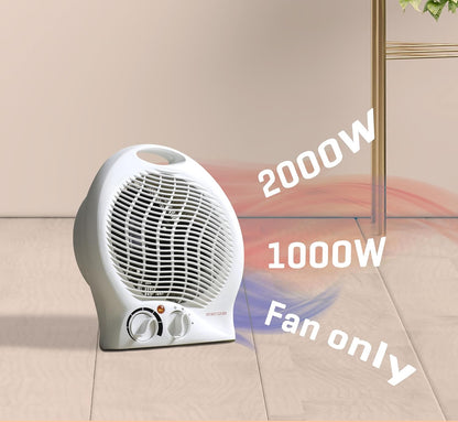 2000W Upright Fan Heater – 2 Heat Settings, Cool Fan Mode & Thermostat