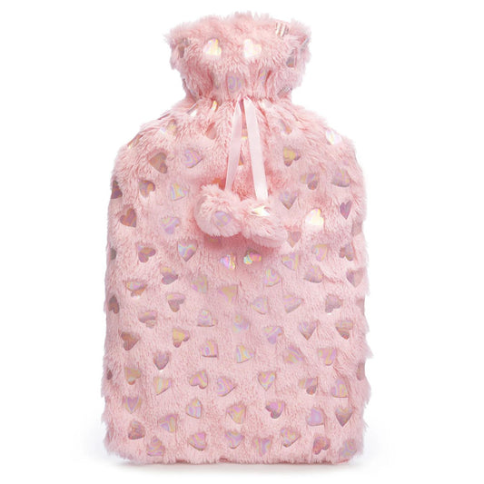 2L Fluffy Plush Hot Water Bottle – Ultra-Soft Cover