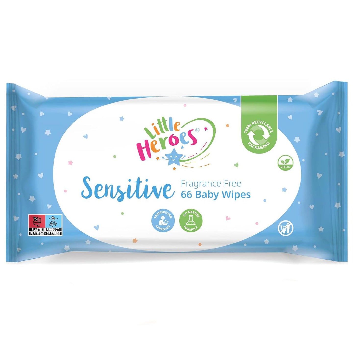 Baby Sensitive Wipes - Soft & Gentle, Hypoallergenic, 66 Pack