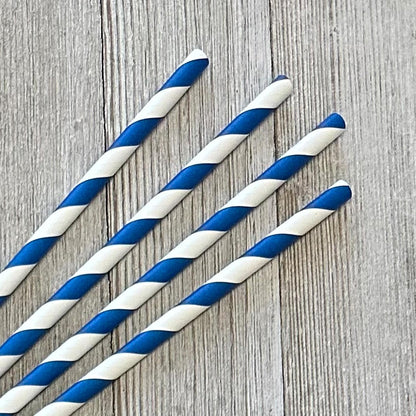 CarterGold 6mm x 190mm Paper Straws, 50 Pack - Environmentally Friendly, Biodegradable, for Parties, Events, Cocktails, Birthday, Wedding