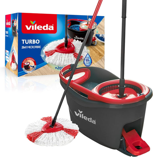 Easy Wring & Clean Turbo Mop & Bucket Set – Spin Mop System