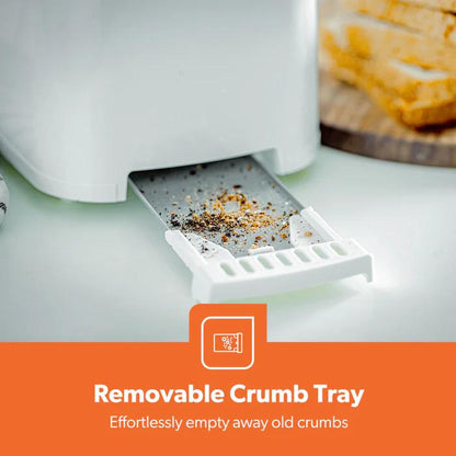 2-Slice Toaster – 650W, 6-Level Browning, Removable Crumb Tray