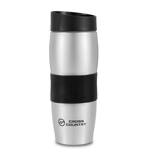 Cross Country 380ml Stainless Steel Travel Coffee Mug – Leakproof, Insulated Cup for Hot & Cold Drinks, Commuter Cup