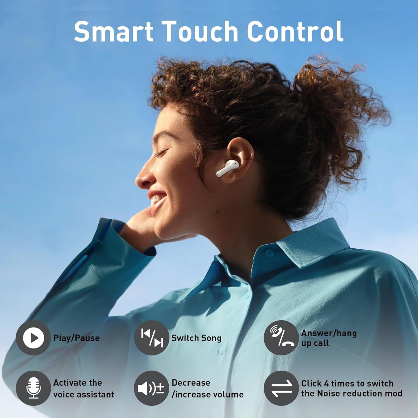 True Wireless Earbuds – Bluetooth 5.4, Deep Bass, 28h Playtime