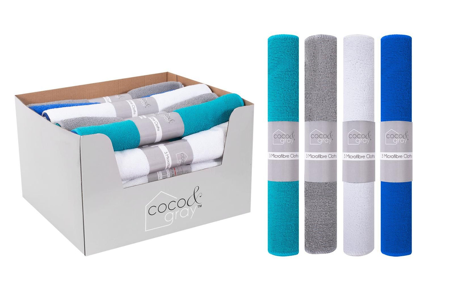 Microfibre Cleaning Cloths 30×30cm – 3 Pack Lint-Free Reusable Towels
