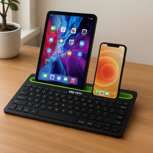 Multi-Platform Wireless Keyboard – Slim Ergonomic Design, Quiet Typing, Bluetooth