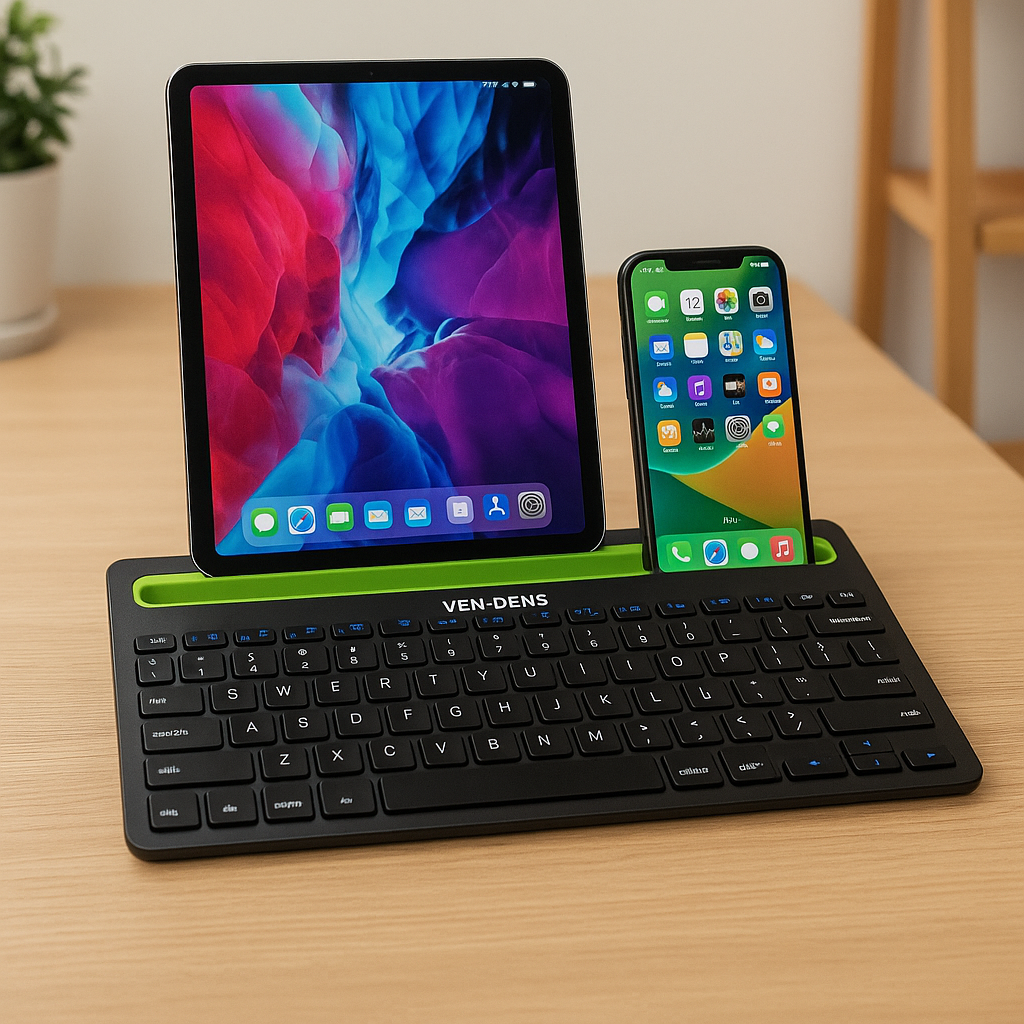Multi-Platform Wireless Keyboard – Slim Ergonomic Design, Quiet Typing, Bluetooth
