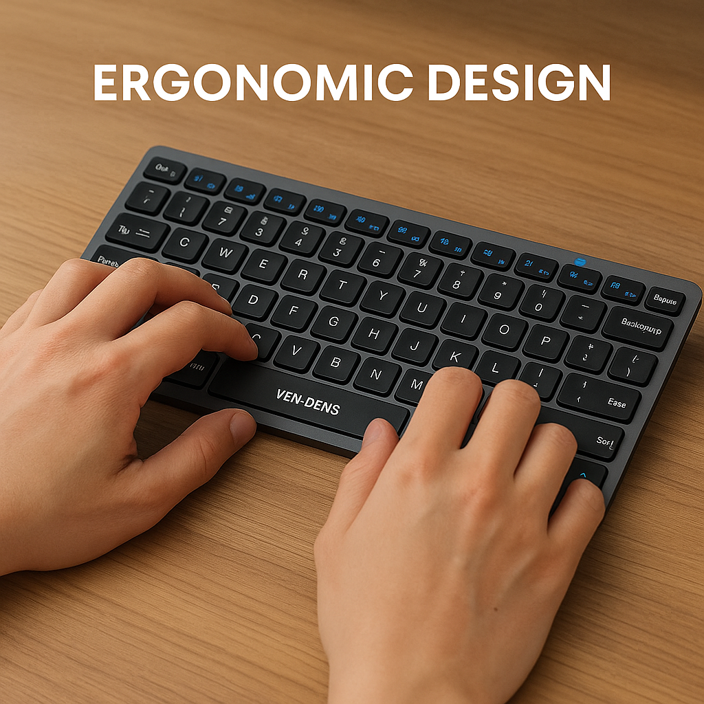 Multi-Platform Wireless Keyboard – Slim, Quiet Typing, Windows/Mac/iOS/Android