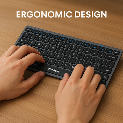 Multi-Platform Wireless Keyboard – Slim, Quiet Typing, Windows/Mac/iOS/Android