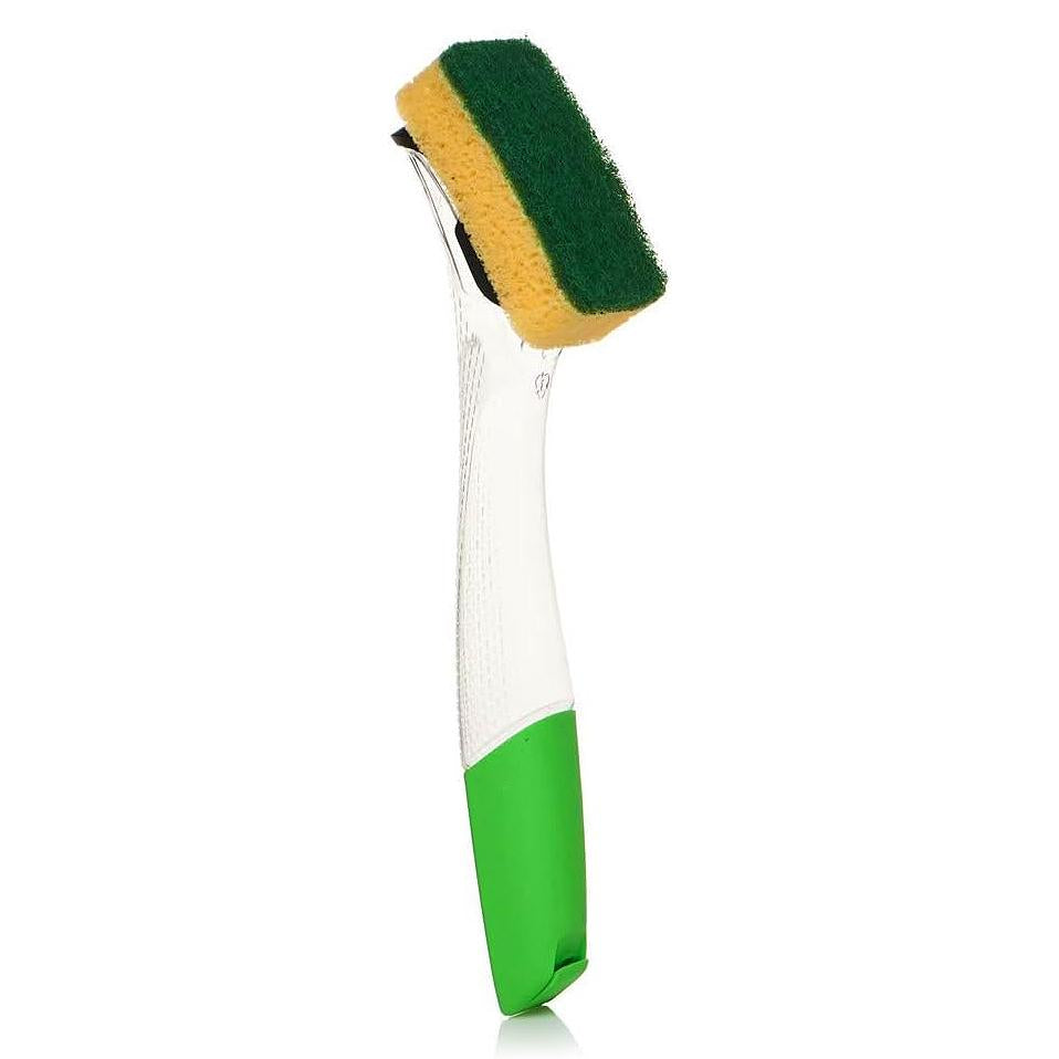 Refillable Sponge Brush with Soap-Dispensing Handle – Kitchen Cleaner