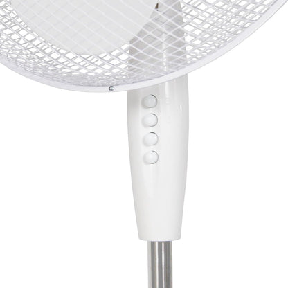 16” Portable Oscillating Pedestal Fan – 3 Speed Adjustable Cooling, White