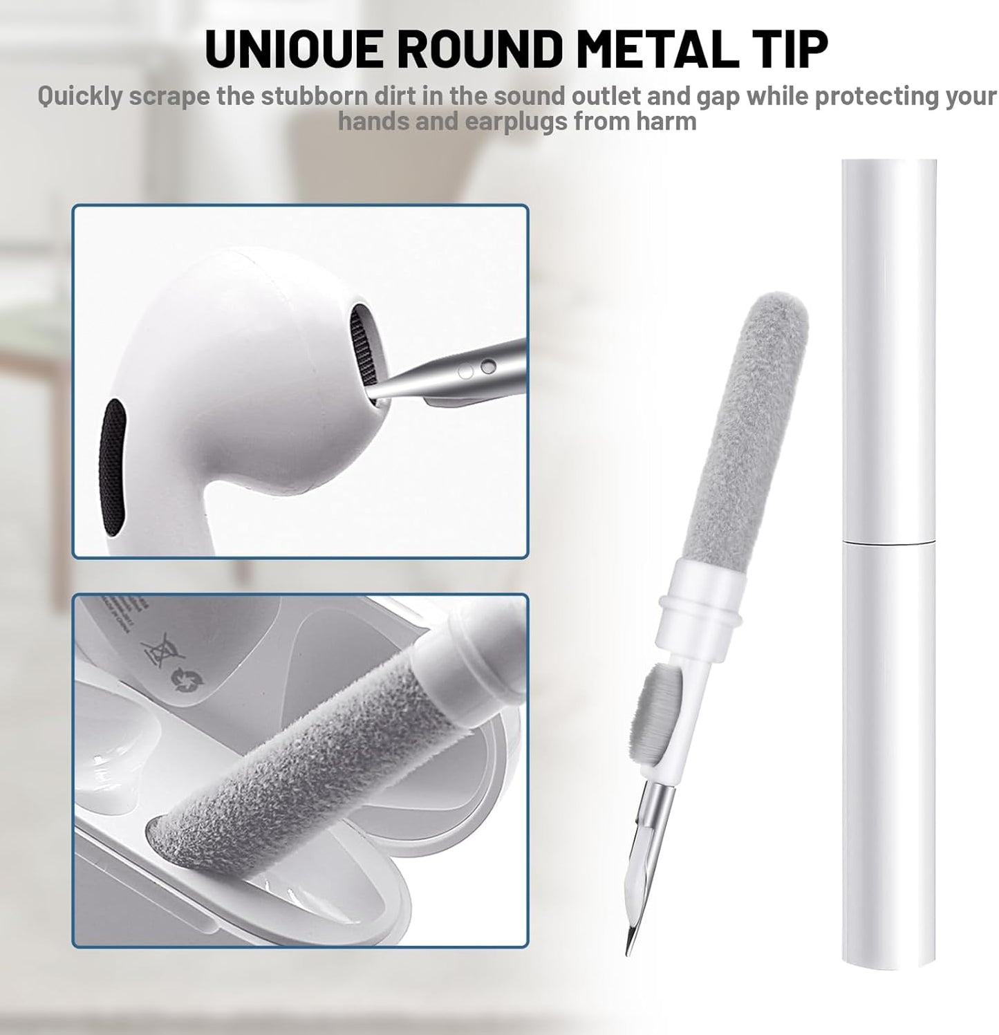 3-in-1 Electronics Cleaning Pen – Brush, Sponge & Detailing Tip