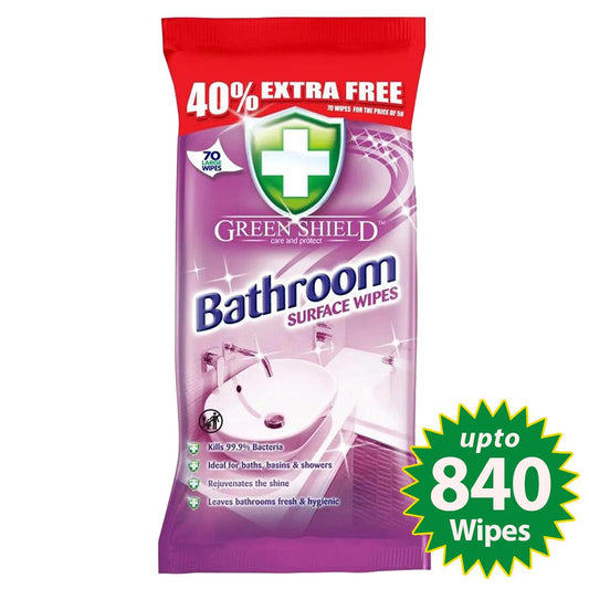 Bathroom Surface Wipes – 70 Pack, Antibacterial Toilet & Bathroom Cleaning