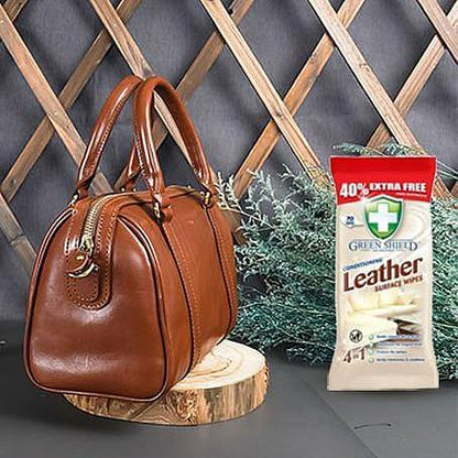 Leather Surface Wipes – 70 Pack, Conditioning & Cleaning for Furniture, Car & Shoes