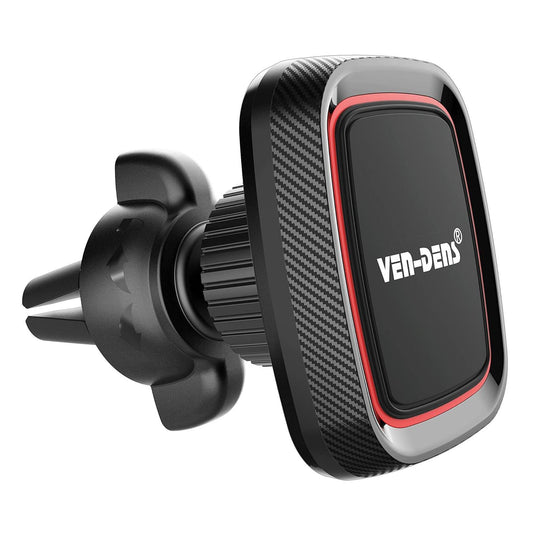Magnetic Car Air Vent Phone Holder – 360° Rotation, Cable Clip