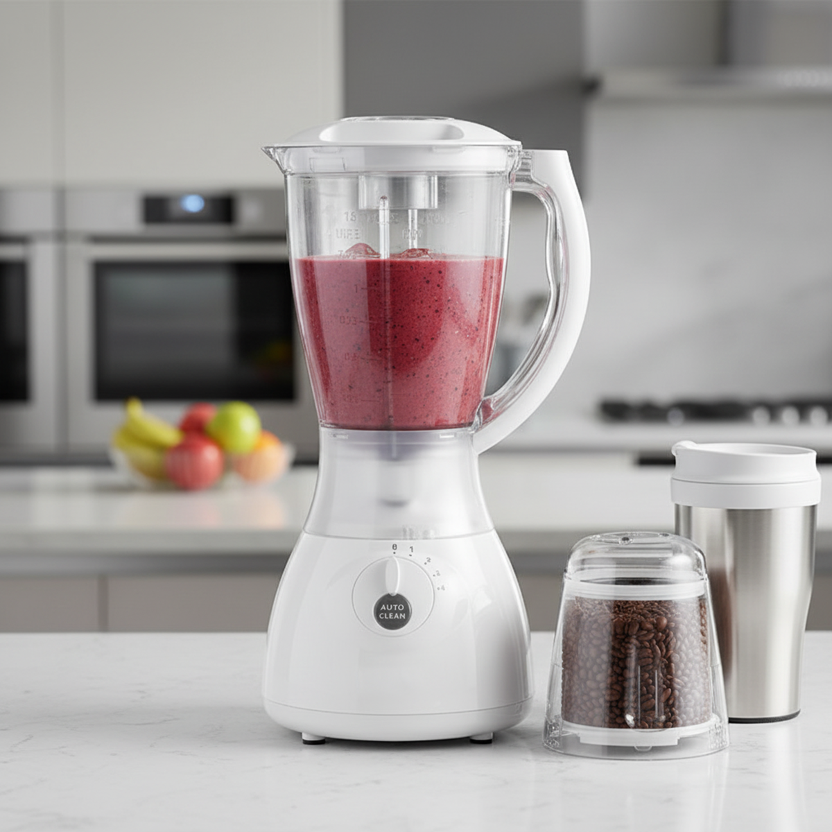 1.5L Electric Blender 550W with Grinder, 4-Speed Control & Auto Clean