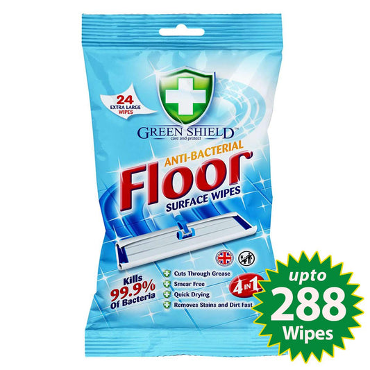 Anti-Bacterial Floor Wipes – 24 Extra-Large Pack, Household Cleaning