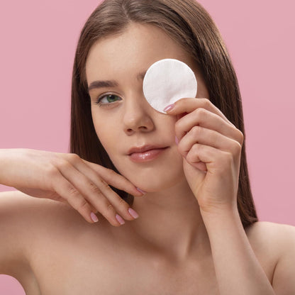 Pure Cotton Wool Pads – 80 Pack, Gentle Face Cleansing & Makeup Removal