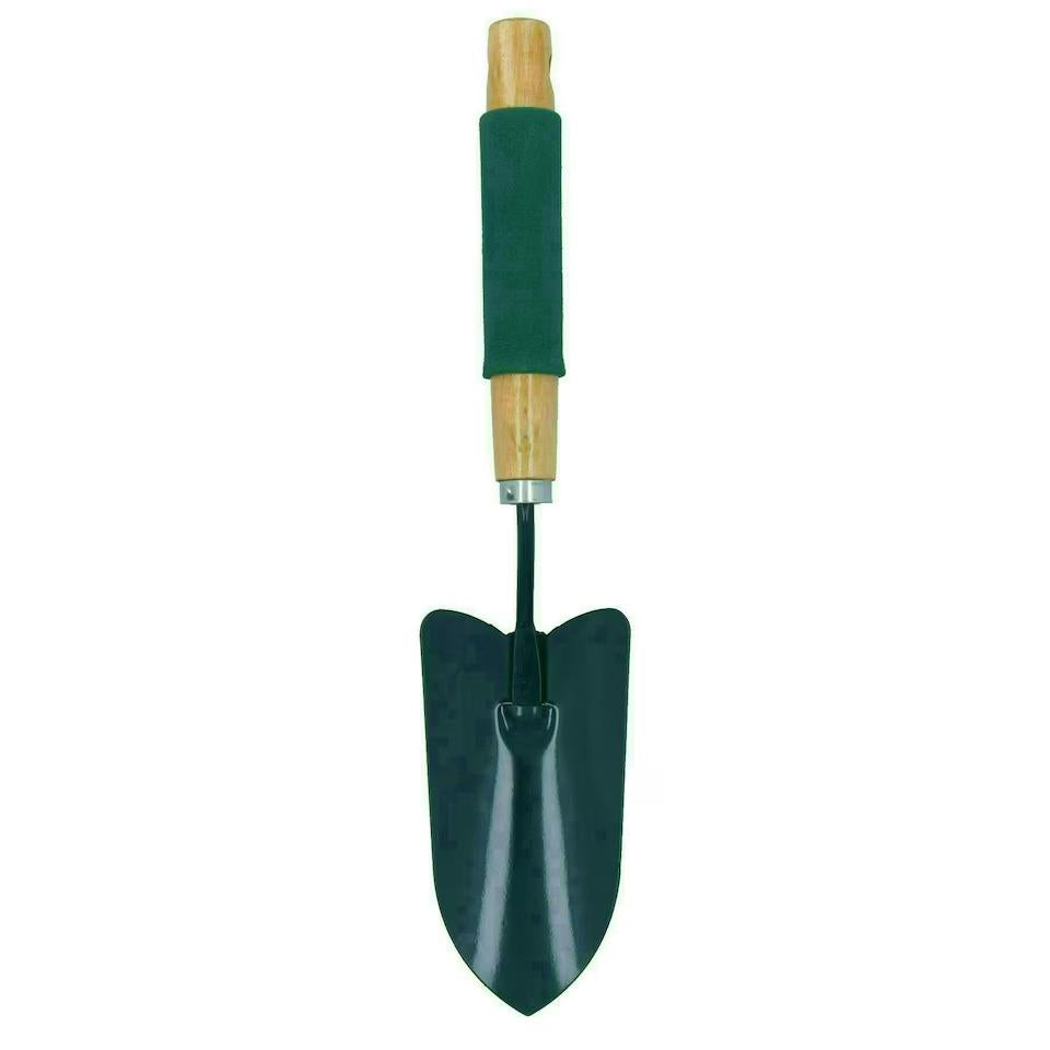 Green Grip Garden Trowel – 40cm Wooden Handle Digging Spade