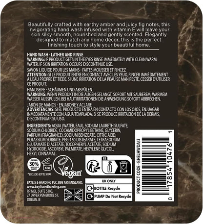 Dark Amber & Fig Hand Wash – 500ml Gentle & Vegan Friendly