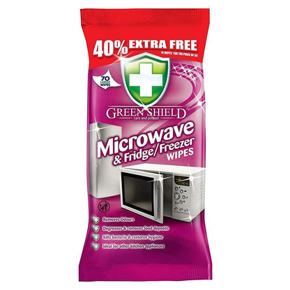 Anti-Bacterial Microwave & Fridge Wipes – 70 Pack, Odour Removal & Hygiene Cleaning