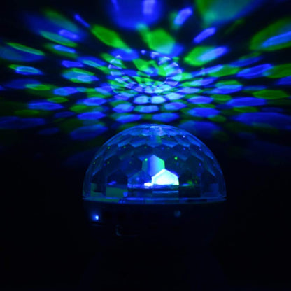 Portable Bluetooth Speaker with RGB Lights & 360° Crystal Ball Effect