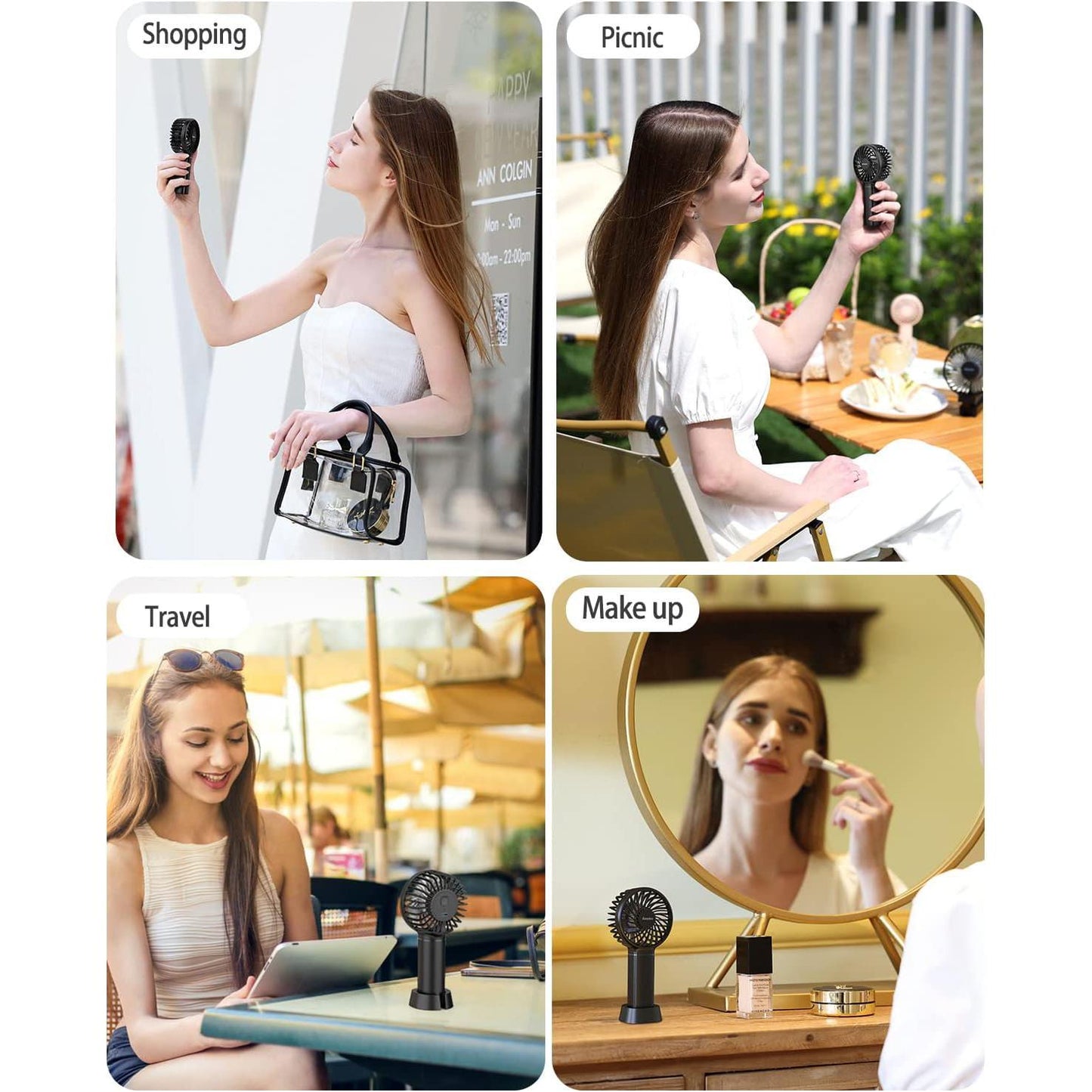 Rechargeable Handheld Mini Pocket Fan – USB Powered, Portable Cooling