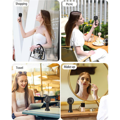 Rechargeable Handheld Mini Pocket Fan – USB Powered, Portable Cooling