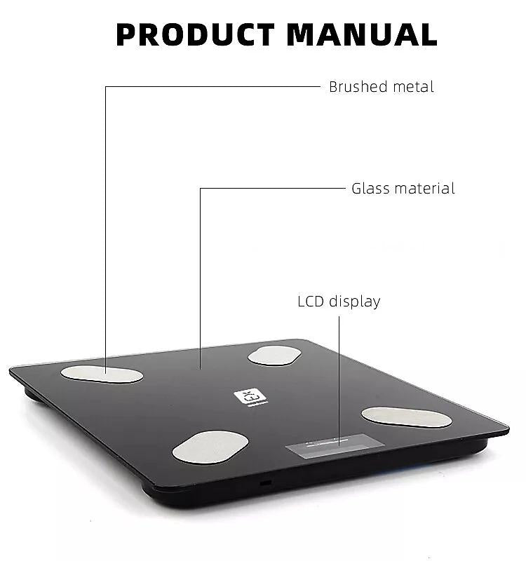 Digital Bathroom Scale – LCD Display, Auto On/Off, 180kg Capacity