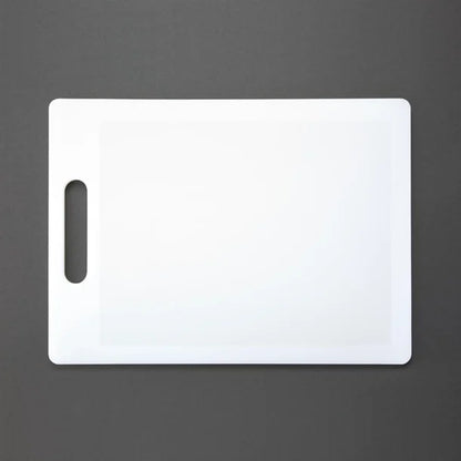 Ashley White Plastic Chopping Board, 25x15cm, Kitchen Cutting Board, Non-slip Surface, Food Prep Tool