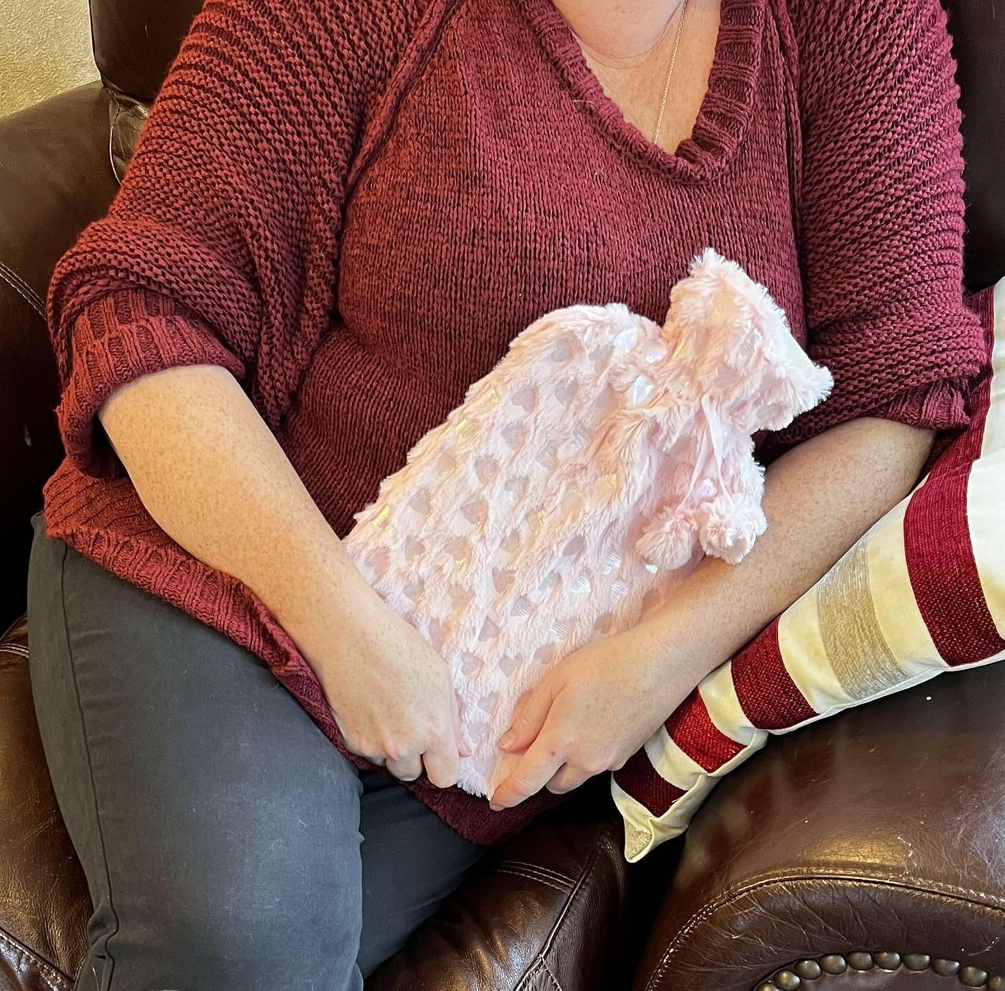 2L Fluffy Plush Hot Water Bottle – Ultra-Soft Cover