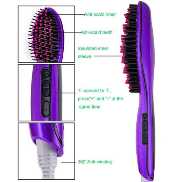 Advanced Hair Straightening Brush – Anti-Static, Adjustable Temperature, Quick Styling