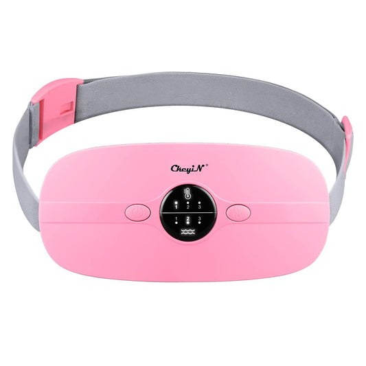 Ckeyin Portable Menstrual Heating & Massaging Belt, 3 Heat Levels, 3 Vibration Massage Modes, Fast Heating Wrap for Cramps - Best Gift for Her, Electric Waist Pad