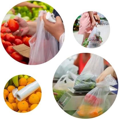 100 Large Fridge Freezer Food Bags with Tie Handles