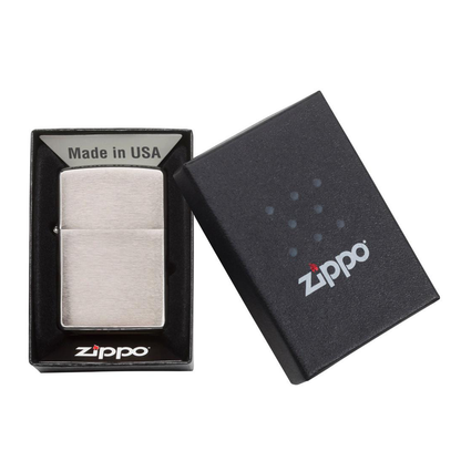 Classic Brushed Chrome Windproof Lighter – Model 200