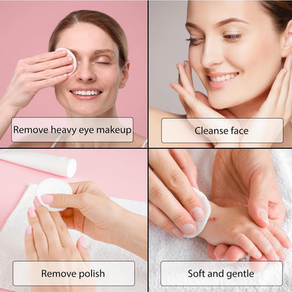 Pure Cotton Wool Pads – 80 Pack, Gentle Face Cleansing & Makeup Removal