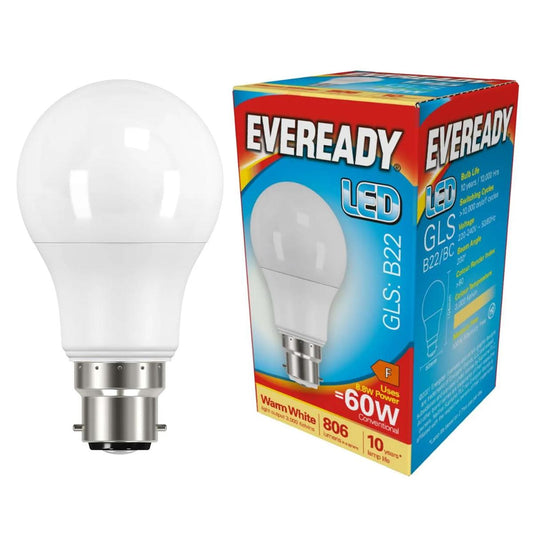LED GLS B22 Lightbulb 8.8W (60W) Warm White – Energy Saving