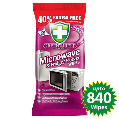 Anti-Bacterial Microwave & Fridge Wipes – 70 Pack, Odour Removal & Hygiene Cleaning