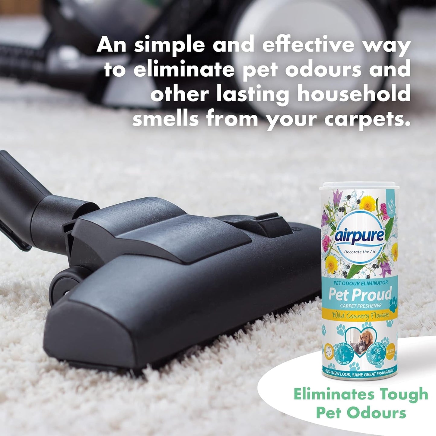 Pet Proud Carpet Freshener Multipack – Long-Lasting Odour Removal for Carpets & Rugs