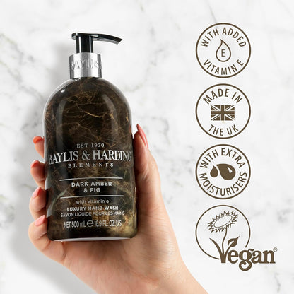 Dark Amber & Fig Hand Wash – 500ml Gentle & Vegan Friendly