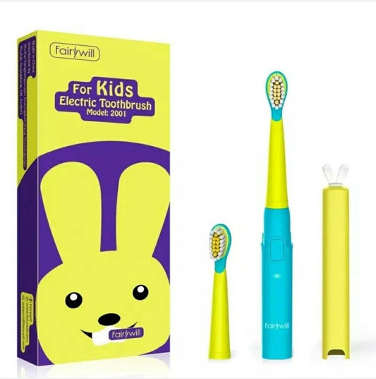 Kids Sonic Electric Toothbrush Rechargeable 3 Modes and 2 Heads