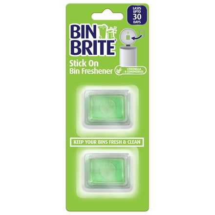 Stick-On Bin Fresheners - Citron Lemongrass Scent - 2 Pack
