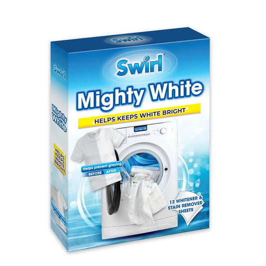 Mighty White Laundry Sheets – 12-Pack Whitening & Stain Removal